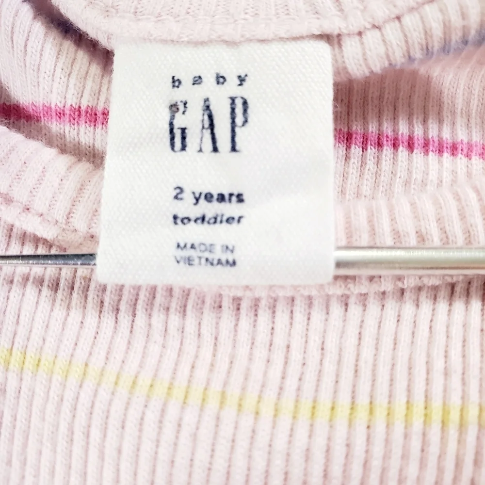 K1290 * Baby Gap Girls Eyelet Ruffle Sleeve Tank Top Pink Size 2 Yrs